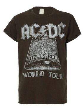MadeWorn AC/DC Hells Bells Glitter Crew Neck T-shirt